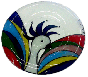 Glass Plate - Peacock 2